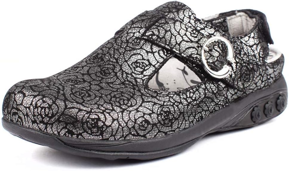 Chloe Women's Arch Support Adjustable Leather Clog Mules