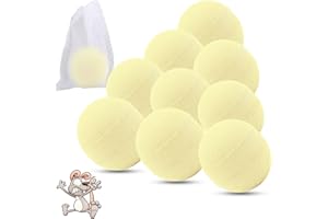 PUBAMALL Moth Balls for Rodents, Mice Rat Repellent for House, Peppermint Oil to Repel Mice and Rats, Effective and Safe Moth Balls for Indoor & Outdoor Use -8 Packs