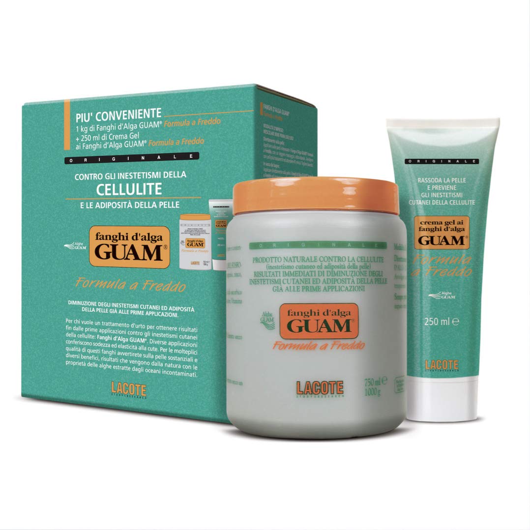 Guam Convenienza Colddo Algae Mud – Set of 1 kg of Mud plus 250 ml Gel Cream, for Swelling, Firming, Refreshing