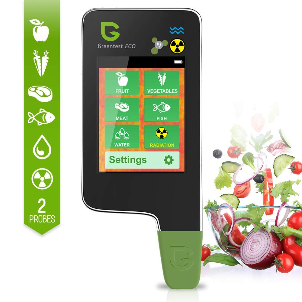 Probador de nitrato de pescado Greentest ECO 5 +, contador Geiger con detector de radiación, medidor de agua TDS PPM, probador para vegetales, frutas, carne, pescado: Amazon.es: Industria, empresas y ciencia