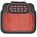 BDK Real Heavy Duty Metallic Rubber Mats for Car SUV and Truck (Red Black) - All Weather Protection, Trimmable