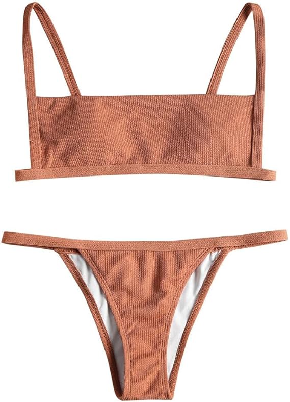 Amazon Co Jp 女性ファッションスイミングスーツノースリーブトップス ボトムスセットスタイリッシュな水着スーツ 服 ファッション小物