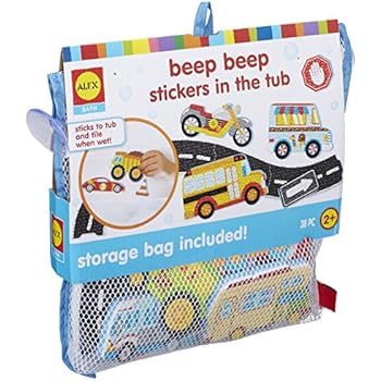 Alex Bath Beep Beep Stickers in The Tub Bath Toy Kids Bath Activity
