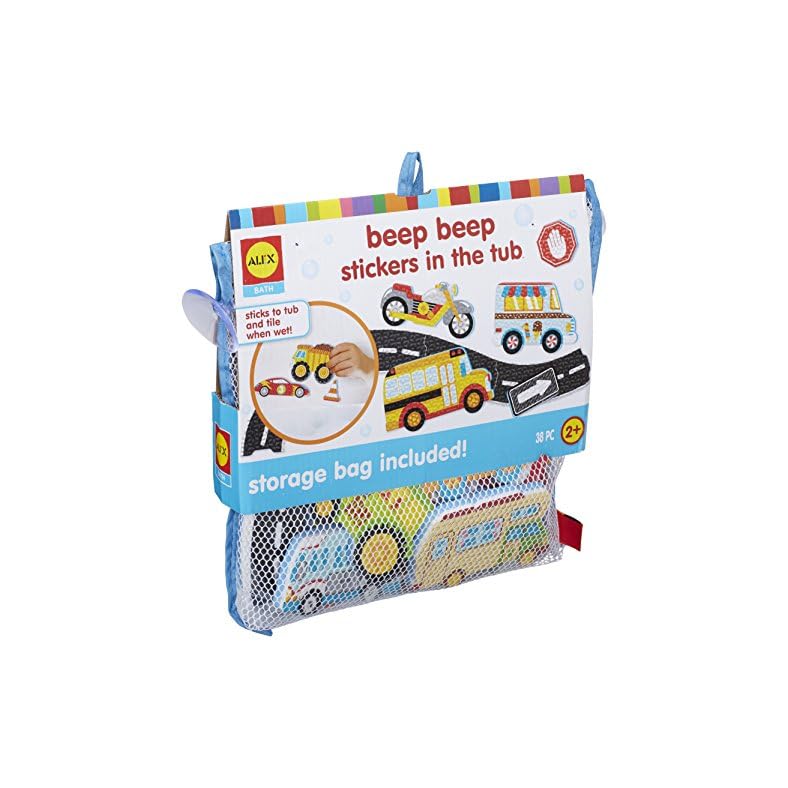 Alex Bath Beep Beep Stickers in The Tub Bath Toy Kids Bath Activity