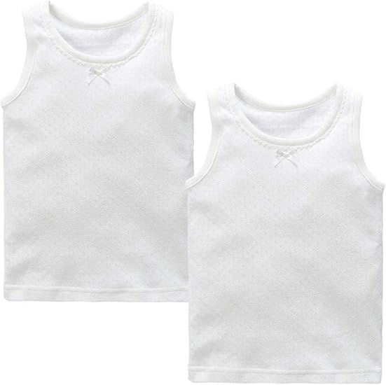 Amazon Aduni子供肌着 タンクトップ 綿100 下着 肌着 こども 男の子 女の子 タンクトップ 二枚組 キッズ 肌にやさしい 白 80 90 95 100 110 1 130 140 150 160 タンクトップ 通販