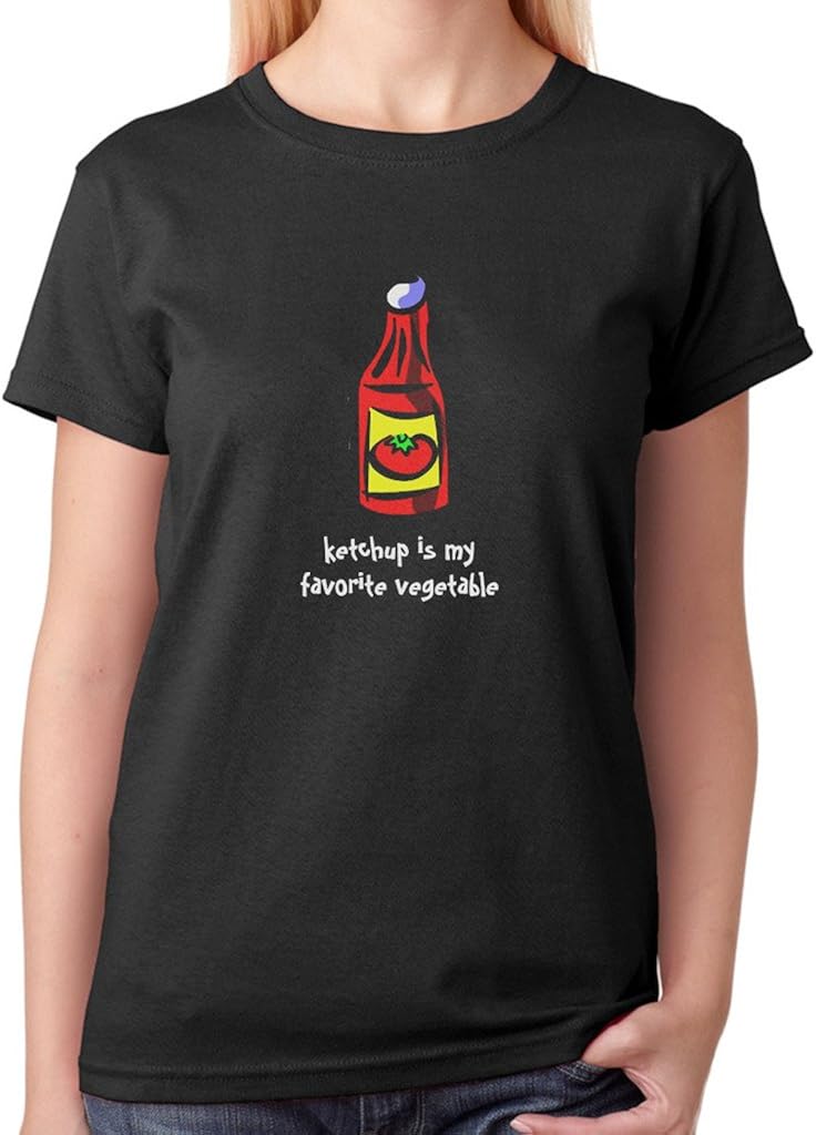 Women's Ketchup is My Favorite Vegetable Tshirt XXLarge Black at