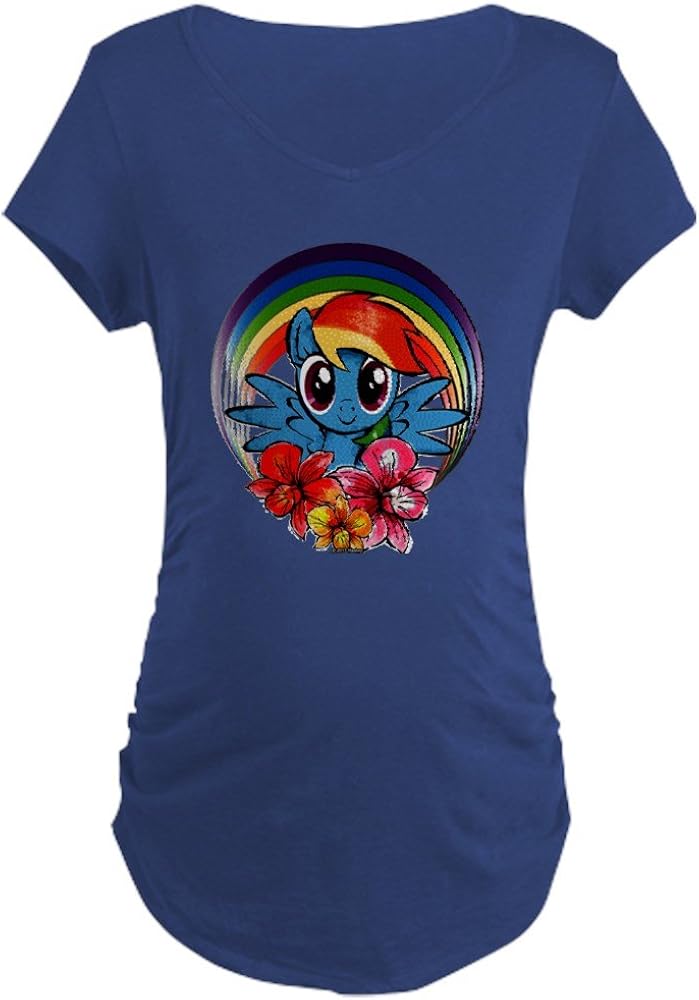 CafePress My Little Pony Rainbow Dash Flowers Maternity Tee