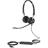 Jabra 2400 II USB Duo CC Wired Call Center Headset for Softphone with Noise Cancelling Microphone, Optimized for Unified Communication