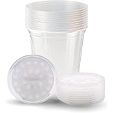 Snout and Shell Deli Cups with Fabric Vented Lids, 10 Pack - Secure Fruit Fly &amp; Insect Cultures, Prevent Escapes &amp; Contaminants, Easy Fruit Fly Media Preparation, Hot Liquid Safe