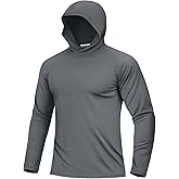 Boladeci Men's UPF 50+ Sun Protection Lightweight Hoodie Shirts Long Sleeve Fishing Shirts SPF UV Hiking Swim