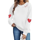 FLOYU Valentine Sweatshirt for Women - Be Mine Lover Heart Graphic Pullover - Romantic Valentine's Day Sweater