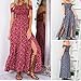 Koobea Women Dresses Evening for Long Summer and Split Floral Dresses from Red Large