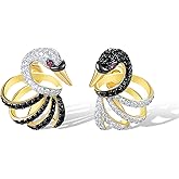 Santuzza 925 Sterling Silver Gemstone Fancy Dangling Stud Earrings for Women