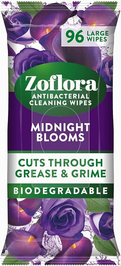 Zoflora 96 Antibacterial Multi-Surface Wipes Midnight Blooms Large Pack