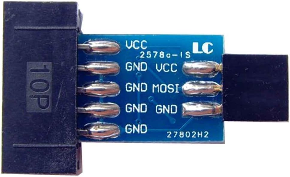 Lorjoyx 10 Pin to Standard 6 Pin Adapter Board AVRISP USBASP STK500 Module Programmer ISP Interface Converter