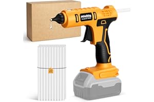 MTIOLHIG Cordless Hot Glue Gun, Handheld Wireless Power Heavy Duty Hot Glue Gun Full Size Kit with 20pcs 0.43'' Hot Glue Sticks for Home Repair, Arts & Crafts(Battery NOT Include)