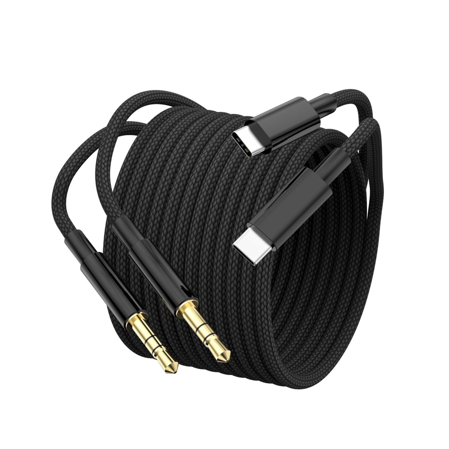 Photo 1 of 2-Pack USB C to 3.5mm Audio Aux Jack Cable [3.3ft], Type C to 3.5mm Headphone Car Stereo Cord Compatible with iPhone 17 Air/16e/16 Pro Max/15 Pro/15 Plus, iPad Pro, Samsung Galaxy S25, Pixel, MacBook