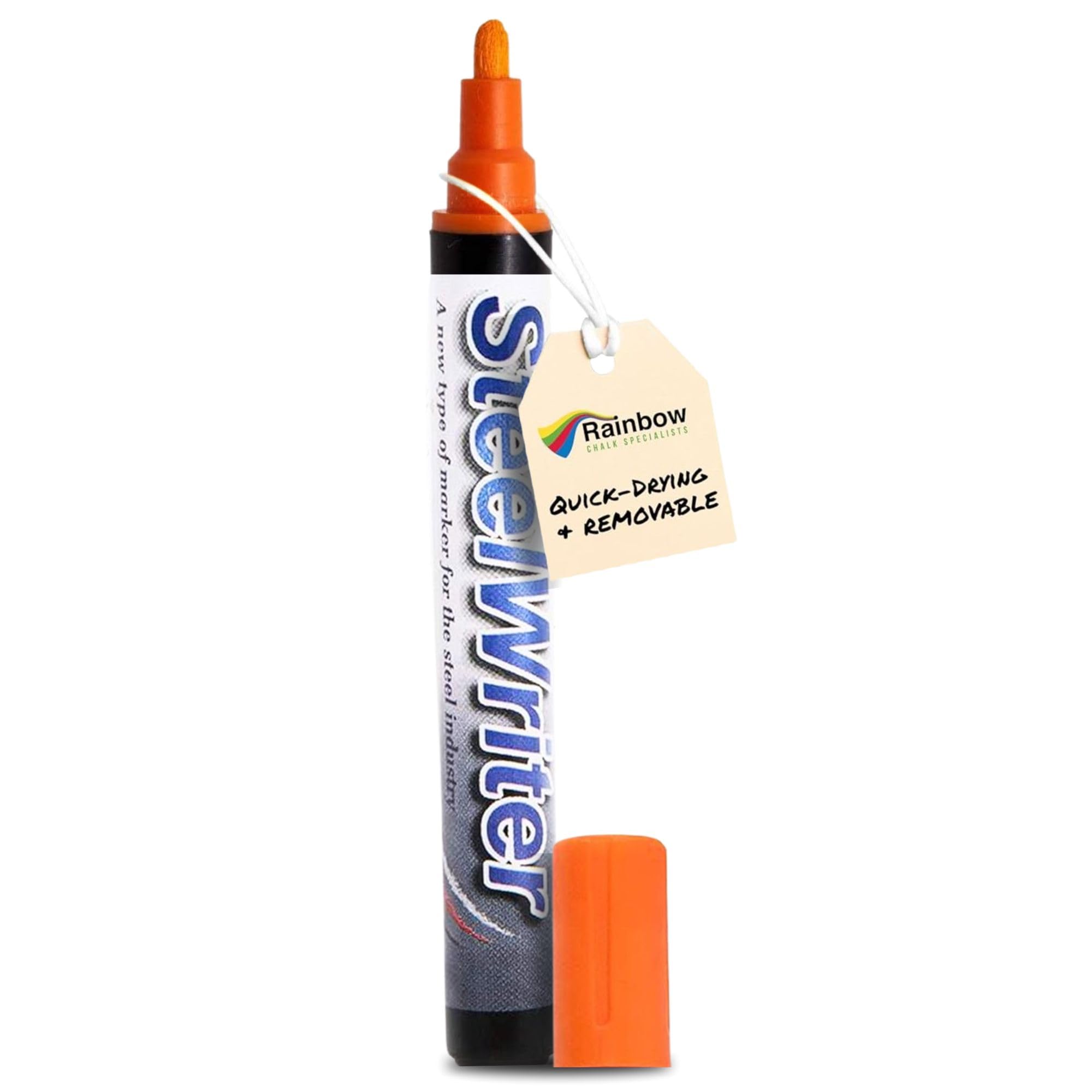 RAINBOW CHALK MARKERS LTD SteelWriter Marker Pen - Orange 5mm. For Drawing onto Steel and other Metals
