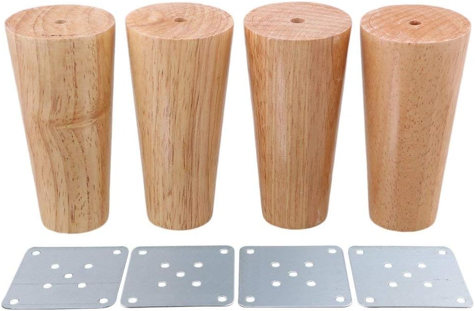 Furniture Legs Sofa Replacement Parts Wooden Sofa Legs 12cmx6cmx3.8cm,Set of 4