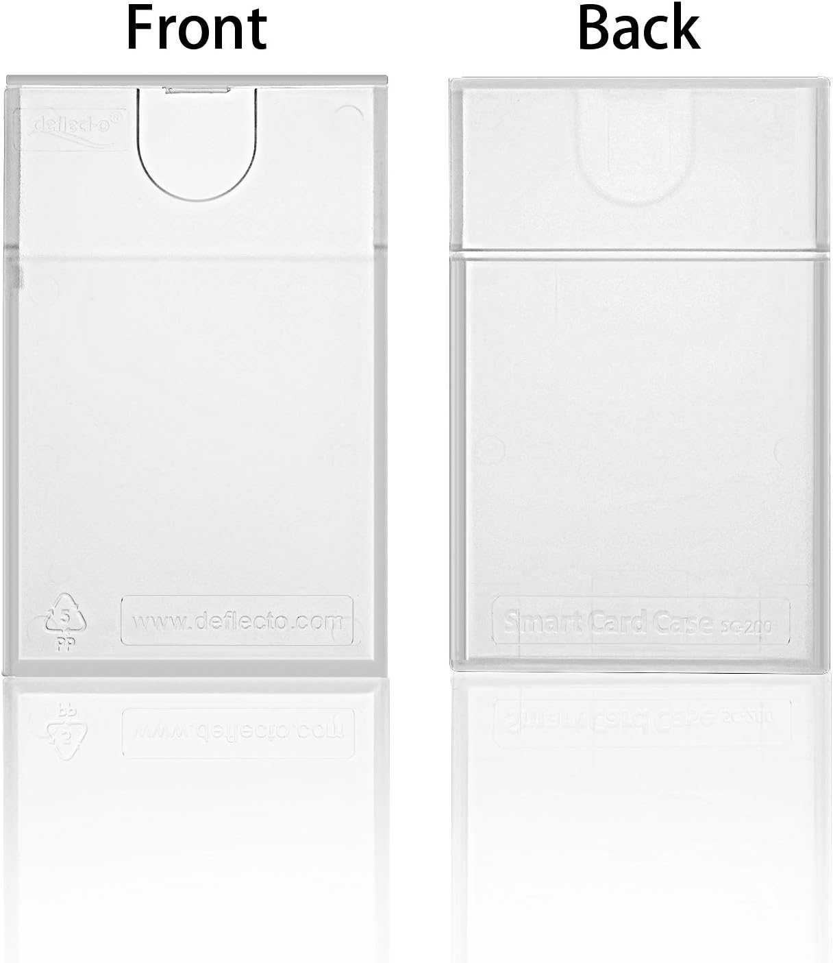 Frienda Plastic Business Name Card Holder Clear Pocket Credit Card Case with Top Open Protable Slim Office Storage Box Wallet Business Pocket Carrier for Men and Women clear - Image 5