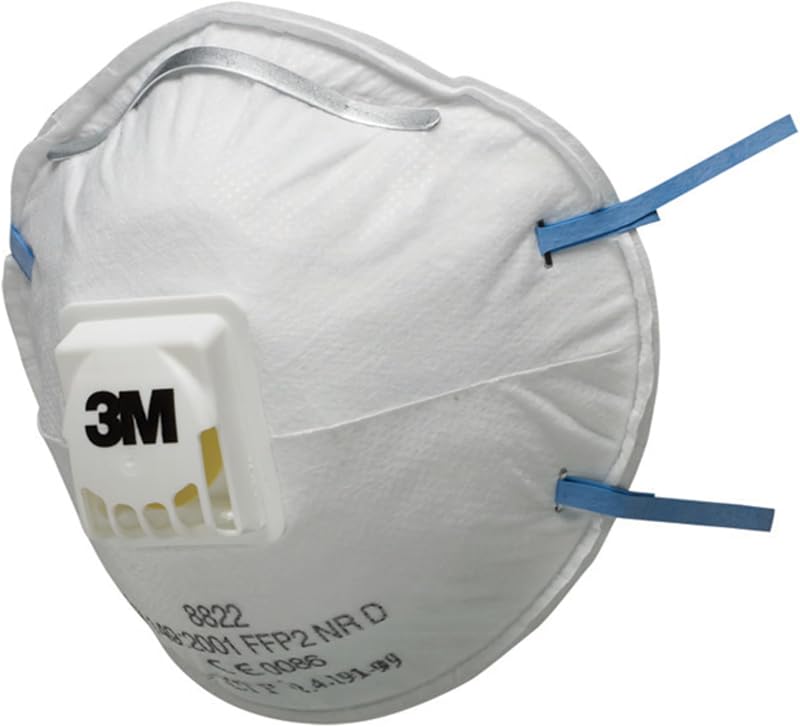 3M 8822 FFP2 Disposable Dust Mask Respirator Cool Flow Valve 10 Pack