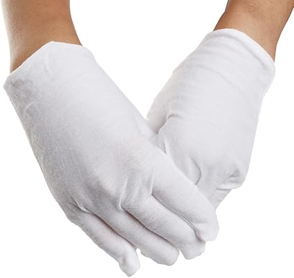 Mens white cotton gloves Outlet