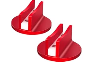 ADTOPI Universal Aluminum Grooved Magnetic Jack Pad Jacking Puck Pinch Weld Slotted Jacking Pad Adapter 2 Ton Floor Jack Compatible with Most of Vehicles, 2PCS-Red