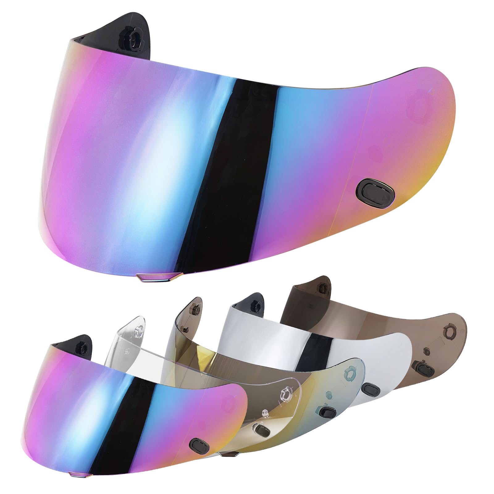 VCOROS Motorcycle Helmet Face Shield Visor Repalcement for HJC Helmet HJ-09 CL-15 CL-17 CL-16 CL-SP AC-12 FS-10 CS-R1 IS-16 CS-R2 Shield(Rainbow)