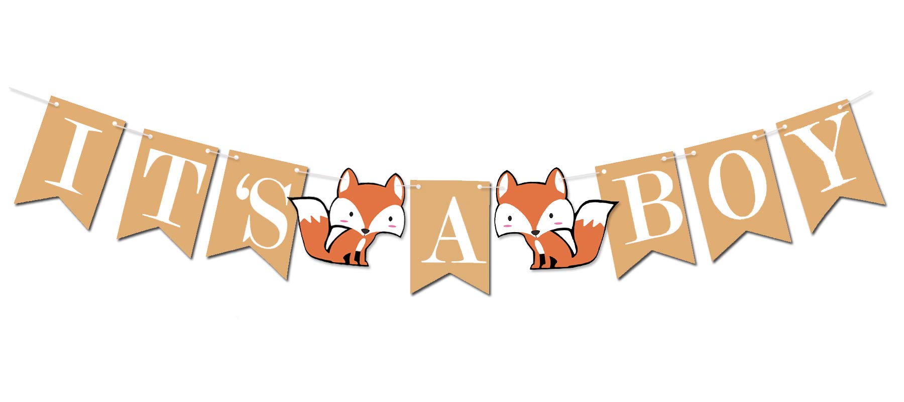 Woodland Creature Fox Banner ITS A BOY For Baby Shower Buy Online In 