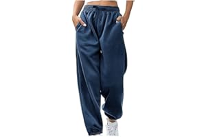 hmbudp Sweatpants Women Baggy Y2K Workout Athletic Fit Joggers Casual Trousers High Waisted Cinch Bottom Lounge Track Pants