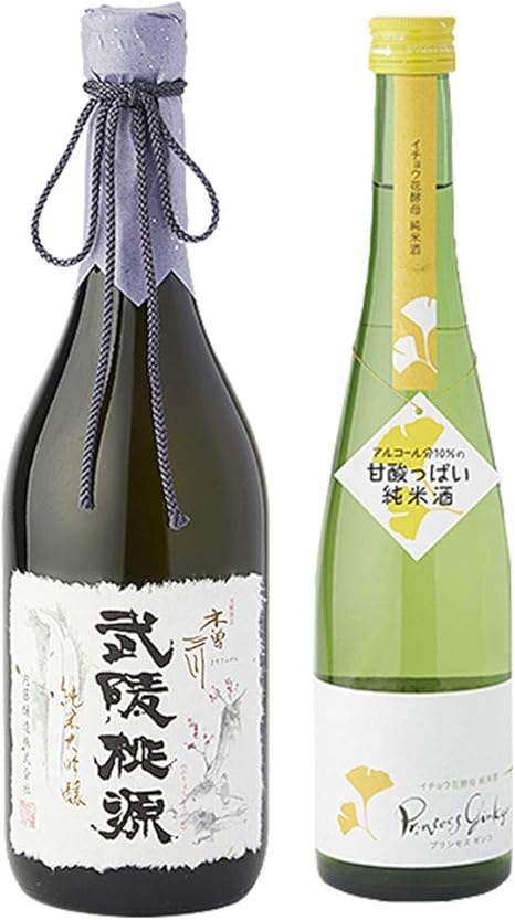 Amazon Co Jp 夫婦で晩酌2本セット 純米大吟醸 甘口 ギフト 贈り物 飲み比べ おちょこ付き 7ml 500ml 内藤醸造 食品 飲料 お酒