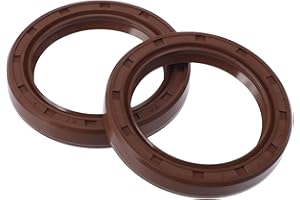 VekAuto Universal Oil Seal TC Double Lip W Steel Spring Seal Ring Rotary Shaft Seal 35x47x7mm High Pressure FKM Rubber Brown 