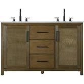 Elegant Kitchen and Bath 54" Double Bathroom Vanity in Hazel Oak