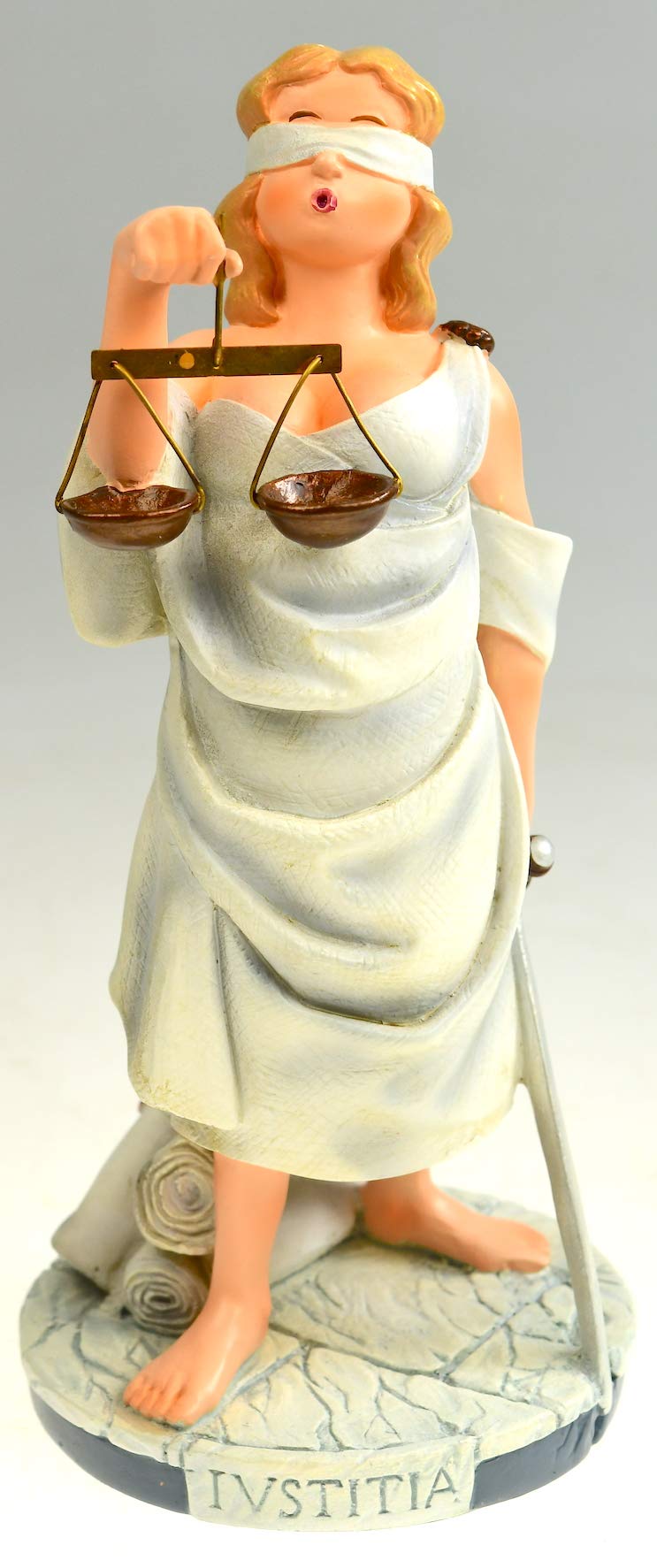 Parastone Lady Justice with Scales and Sword Justitia Figurine, Red