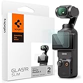Spigen Tempered Glass Screen Protector [GlasTR Slim] Designed for DJI Osmo Pocket 3 [2 Pack] - Back Touch Screen Protector On