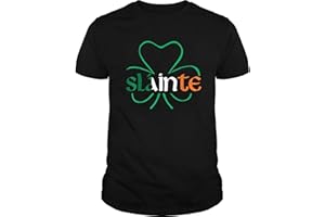 T-Shirt Sláinte Irish St. Patrick's Day Shamrock Celebration Gift Men Women Black