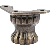 Walfront 4Pcs Furniture Legs Antique Jewelry Chest Meuble Wood Box Decorative Feet Leg Corner Protector Metal Furniture Legs 