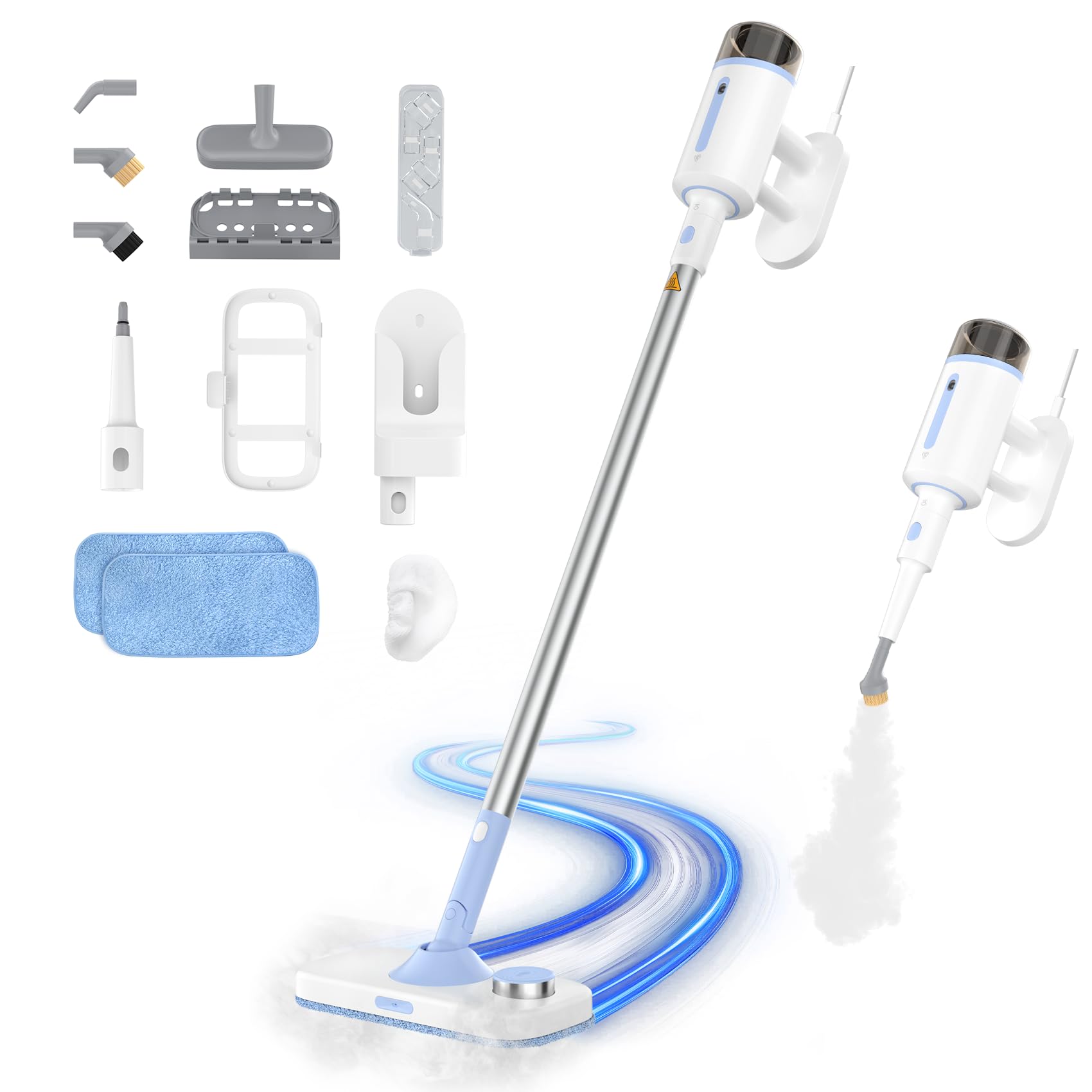 Photo 1 of 10 in 1 Floor Steamer with Detachable Handheld Steam Cleaner Perfect for Hardwood Floors, Clothes, Windows, Tiles, Furniture, Carpet, Whole Home Use,Steam Mop for Floor Cleaning