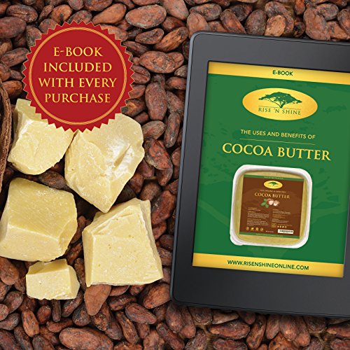 Unrefined Organic Cocoa Butter Raw/Food Grade Perfect for Skin Care, Keto Snacks, Lip Balm, Body Lotion, Stretch Mark Cream, Bar Soap, Body Butter, Hair Care, Cacao Butter Soap Making Base (32 oz)