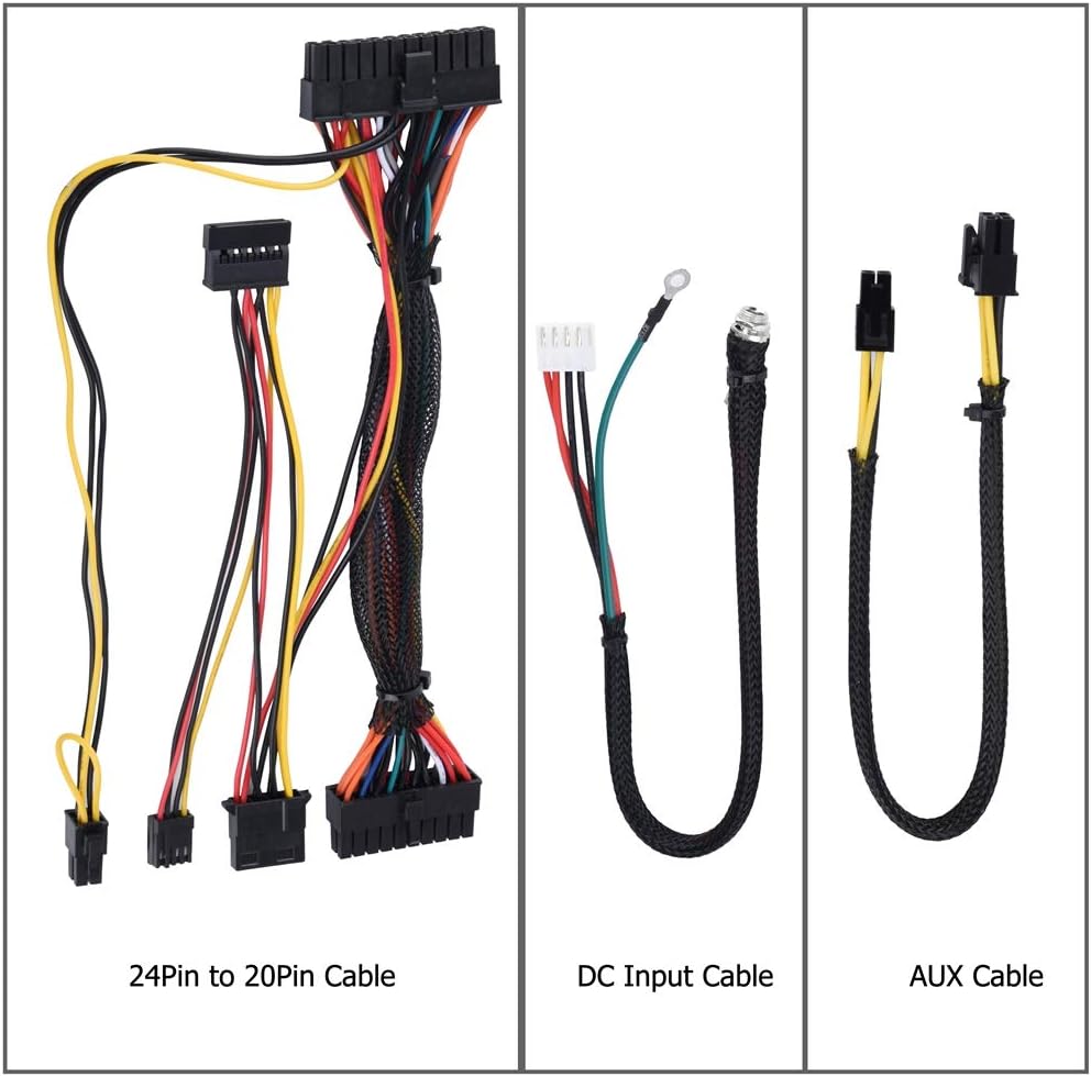 PC PSU DC 12V Input 300W Professional Computer Power Supply Module with 24Pin Connect/AUX/SATA Cable for Mini-ITX and 1U Case - Image 5