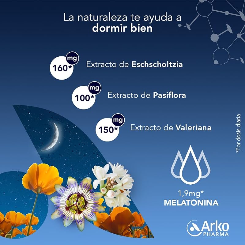 Arkosueño Forte 8h 30 comprimidos Melatonina 1,9mg Valeriana