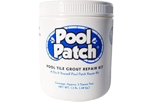 Pool Patch White Pool Tile Grout Repair Kit, 1.5-Pound, White