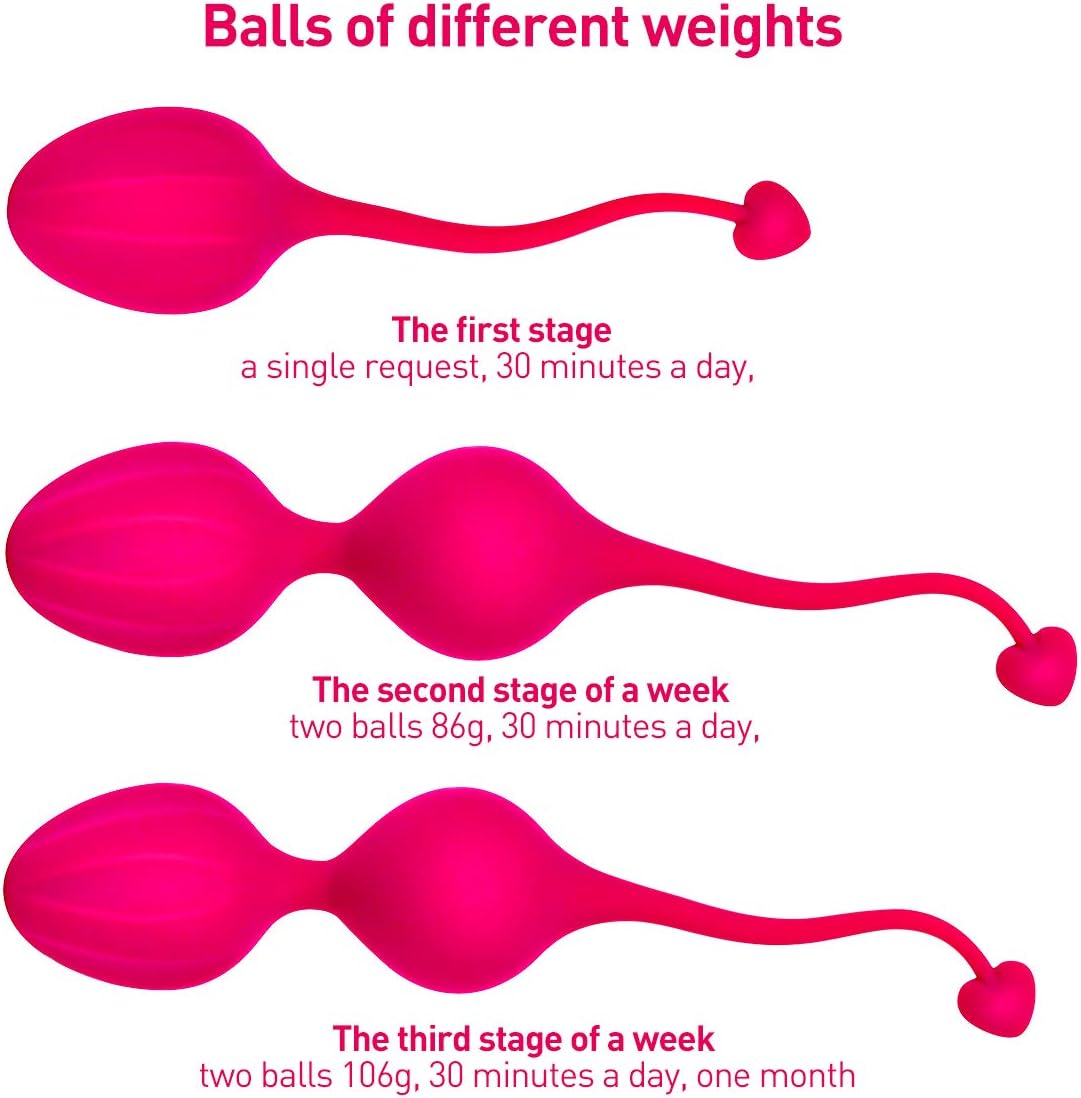 Kegel Exercise Balls for Women Ben Wa Weight Balls for Women Pelvic Exercise Ball Tightning Bladder Control Devices Silicone Strengthening Device: Health & Personal Care