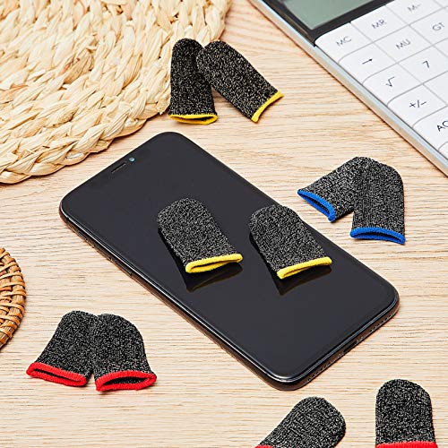 30 Pieces Finger Sleeves for Gaming Mobile Game Controllers Finger Thumb Sleeves Set, AntiSweat