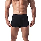 Summer Code Men's Boxers Shorts Breathable Ribbed Underwear Moisture-Wicking Comfortable Lounge Underpants