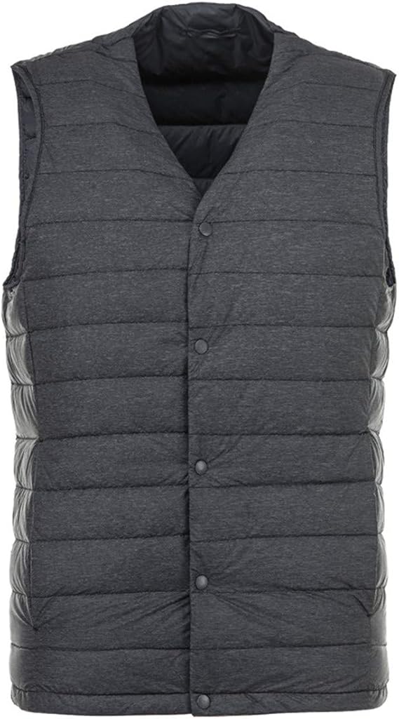 Men's Down Vest Ultra Light Down Vest Portable Sleeveless Coat Without