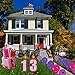 VictoryStore Yard Sign Outdoor Lawn Decorations: Birthday Girl Pathway Markers Candles, Cake and Balloons with Stakes
