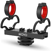 Movo SM6 Ultraflex Premium Shockmount for Shotgun Microphones &ndash; Compatible with Rode NTG Series, Sennheiser MKE600, Audio-Technica AT875R, and More