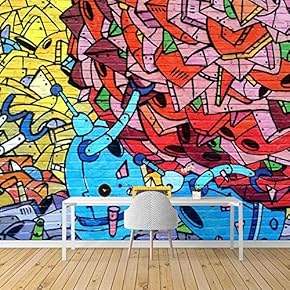 Wall Mural Graffiti Removable Wallpaper Wall Sticker for Bedroom Living Room - 66x96 inches