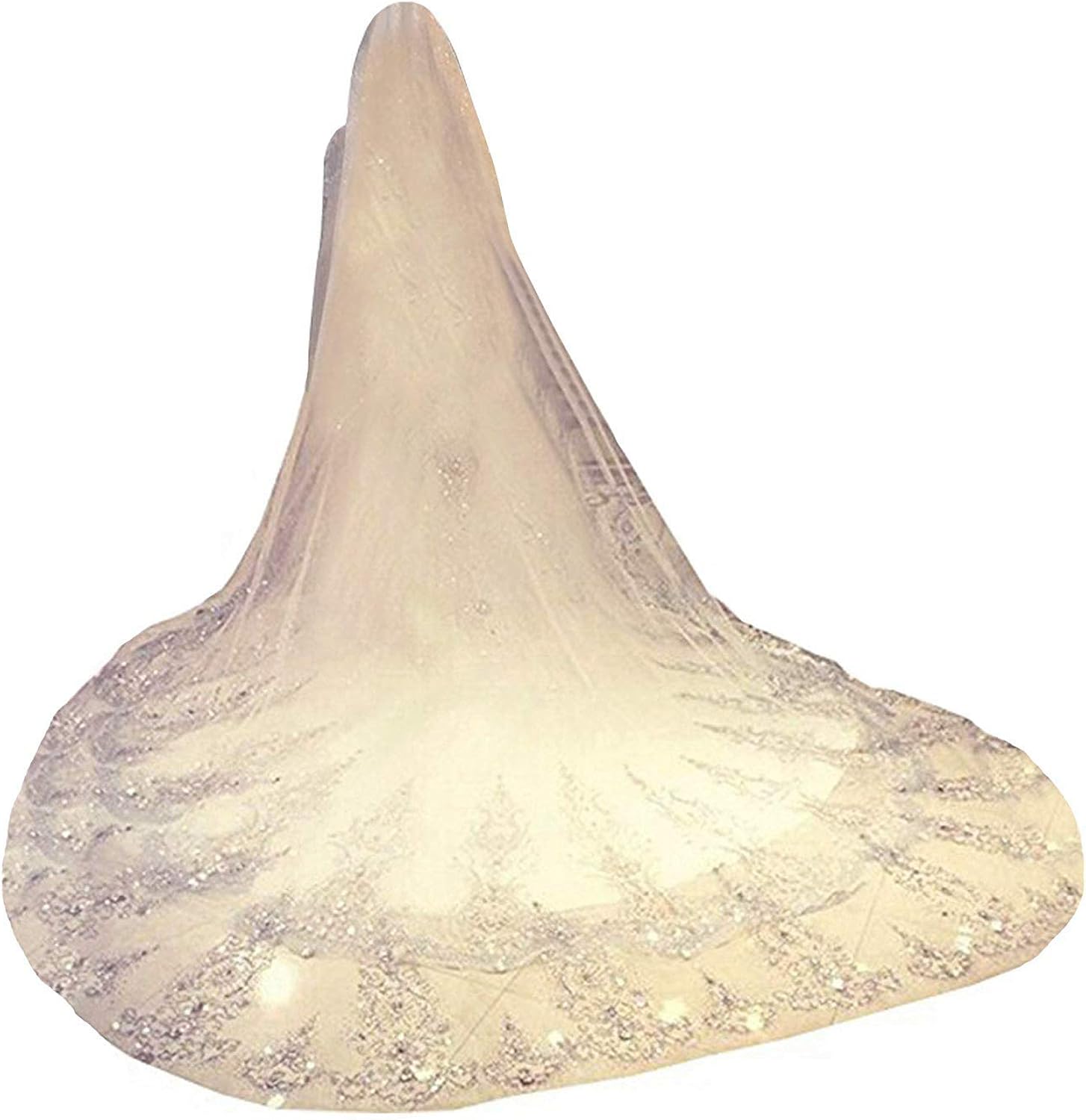 ElieHouse Women's Custom Made Sequins Chapel Wedding Bridal Veil With Comb E63